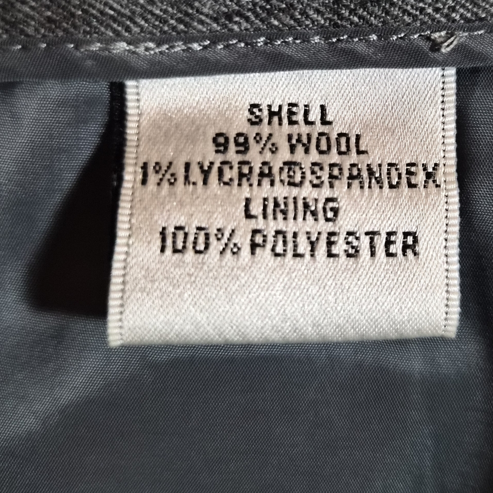 Talbots Petites Grey Blue Pinstripe Wool Blend Dress Pants Slacks Size 18P - Picture 2 of 10